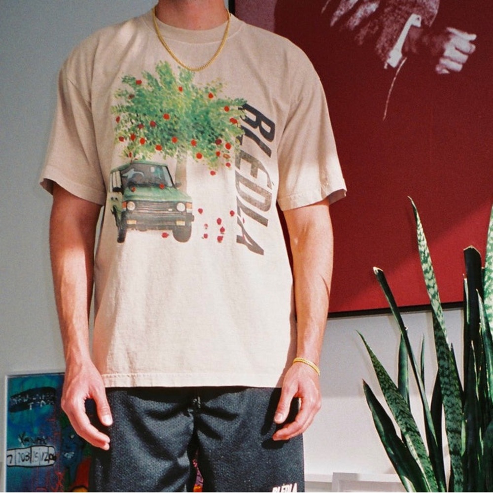 Pomerange Watercolor Pigment Dye Tee Men’s Large Vintage inspired